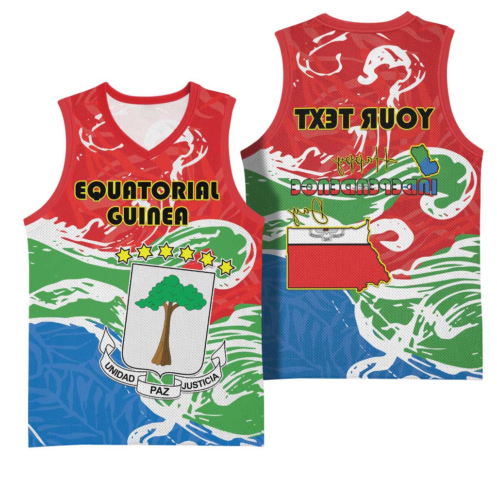 Equatorial Guinea Personalized Basketball Jersey Happy Independence Day - African Pride