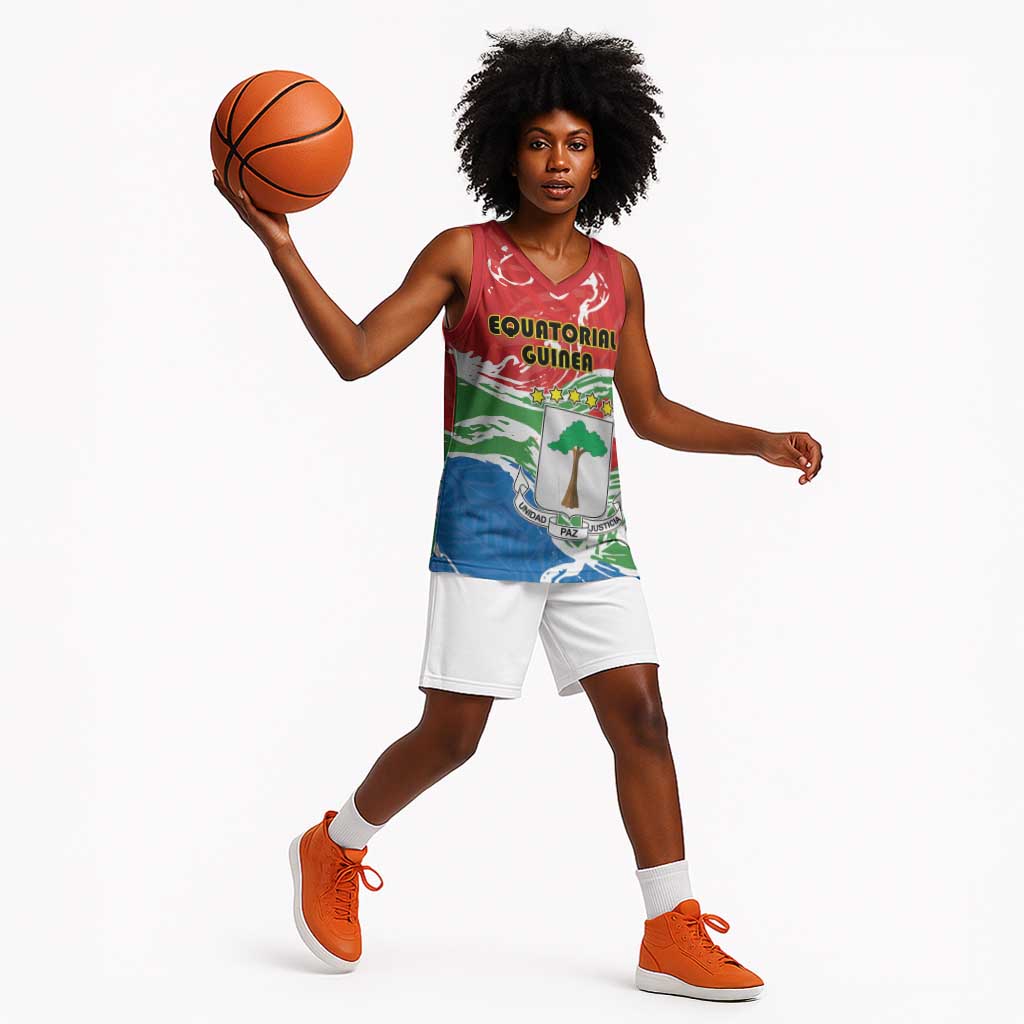 Equatorial Guinea Personalized Basketball Jersey Happy Independence Day - African Pride
