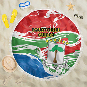 Equatorial Guinea Beach Blanket Happy Independence Day - African Pride