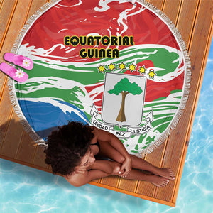 Equatorial Guinea Beach Blanket Happy Independence Day - African Pride