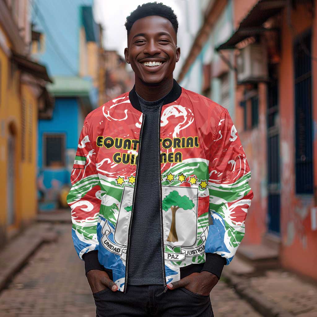 Equatorial Guinea Personalized Bomber Jacket Happy Independence Day - African Pride