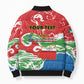 Personalized Equatorial Guinea Independence Day Bomber Puffer Jacket Coat Of Arms With Map