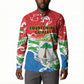 Personalized Equatorial Guinea Independence Day Button Sweatshirt Coat Of Arms With Map