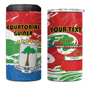 Equatorial Guinea Personalized 4 in 1 Can Cooler Tumbler Happy Independence Day - African Pride
