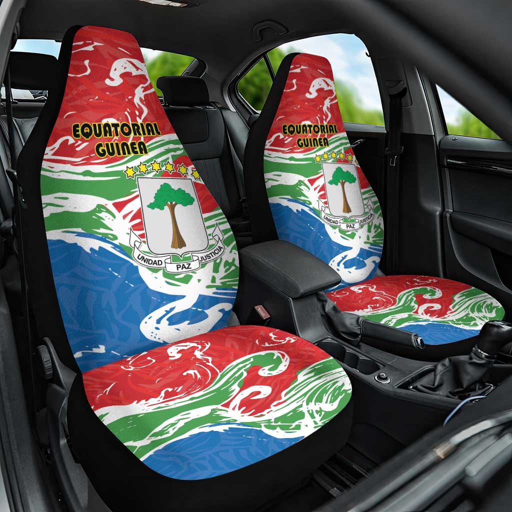 Equatorial Guinea Car Seat Cover Happy Independence Day - African Pride
