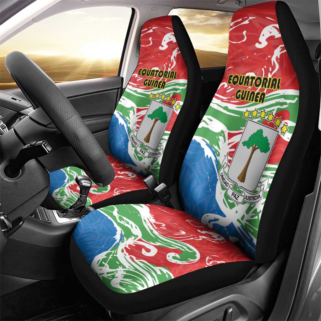 Equatorial Guinea Car Seat Cover Happy Independence Day - African Pride