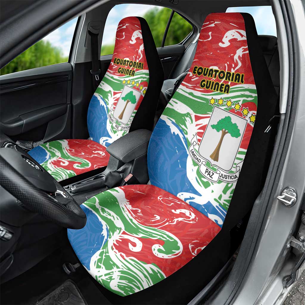 Equatorial Guinea Car Seat Cover Happy Independence Day - African Pride