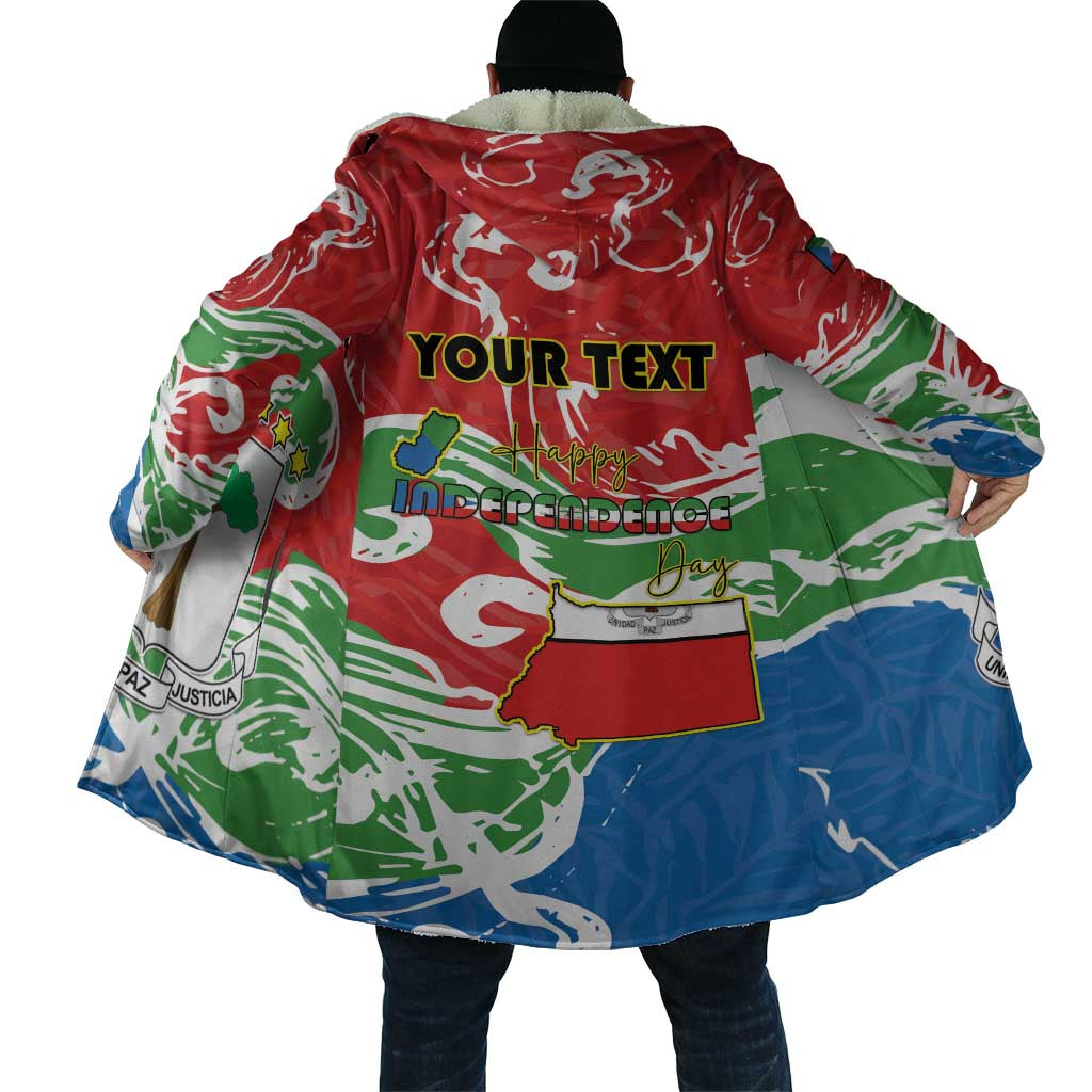 Personalized Equatorial Guinea Independence Day Cloak Coat Of Arms With Map