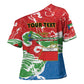 Personalized Equatorial Guinea Independence Day Cross Shoulder Shirt Coat Of Arms With Map