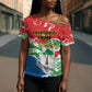 Personalized Equatorial Guinea Independence Day Cross Shoulder Shirt Coat Of Arms With Map