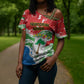Personalized Equatorial Guinea Independence Day Cross Shoulder Shirt Coat Of Arms With Map