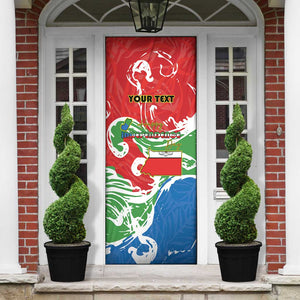 Personalized Equatorial Guinea Independence Day Door Cover Coat Of Arms With Map