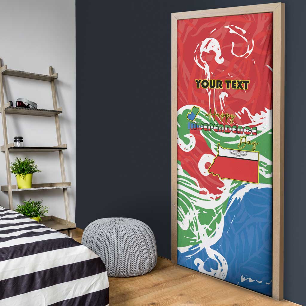 Personalized Equatorial Guinea Independence Day Door Cover Coat Of Arms With Map
