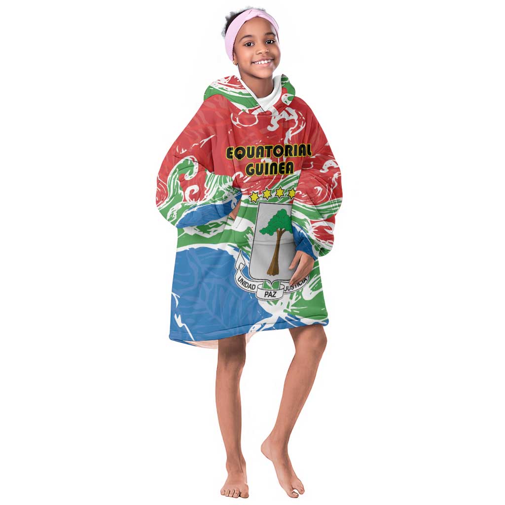 Equatorial Guinea Personalized Kid Wearable Blanket Hoodie Happy Independence Day - African Pride