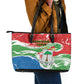Equatorial Guinea Leather Tote Bag Happy Independence Day - African Pride