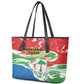 Equatorial Guinea Leather Tote Bag Happy Independence Day - African Pride