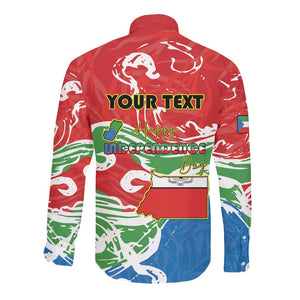 Equatorial Guinea Personalized Long Sleeve Button Shirt Happy Independence Day - African Pride