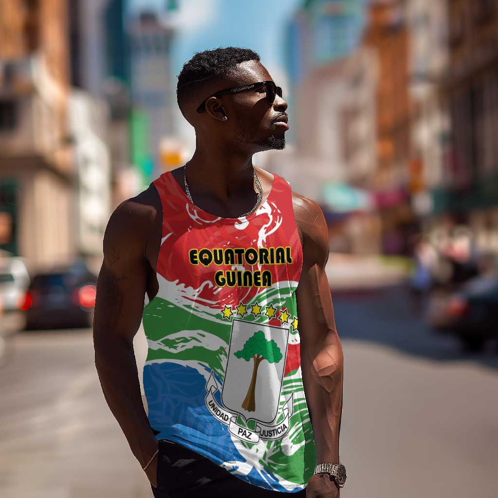 Equatorial Guinea Personalized Men Tank Top Happy Independence Day - African Pride