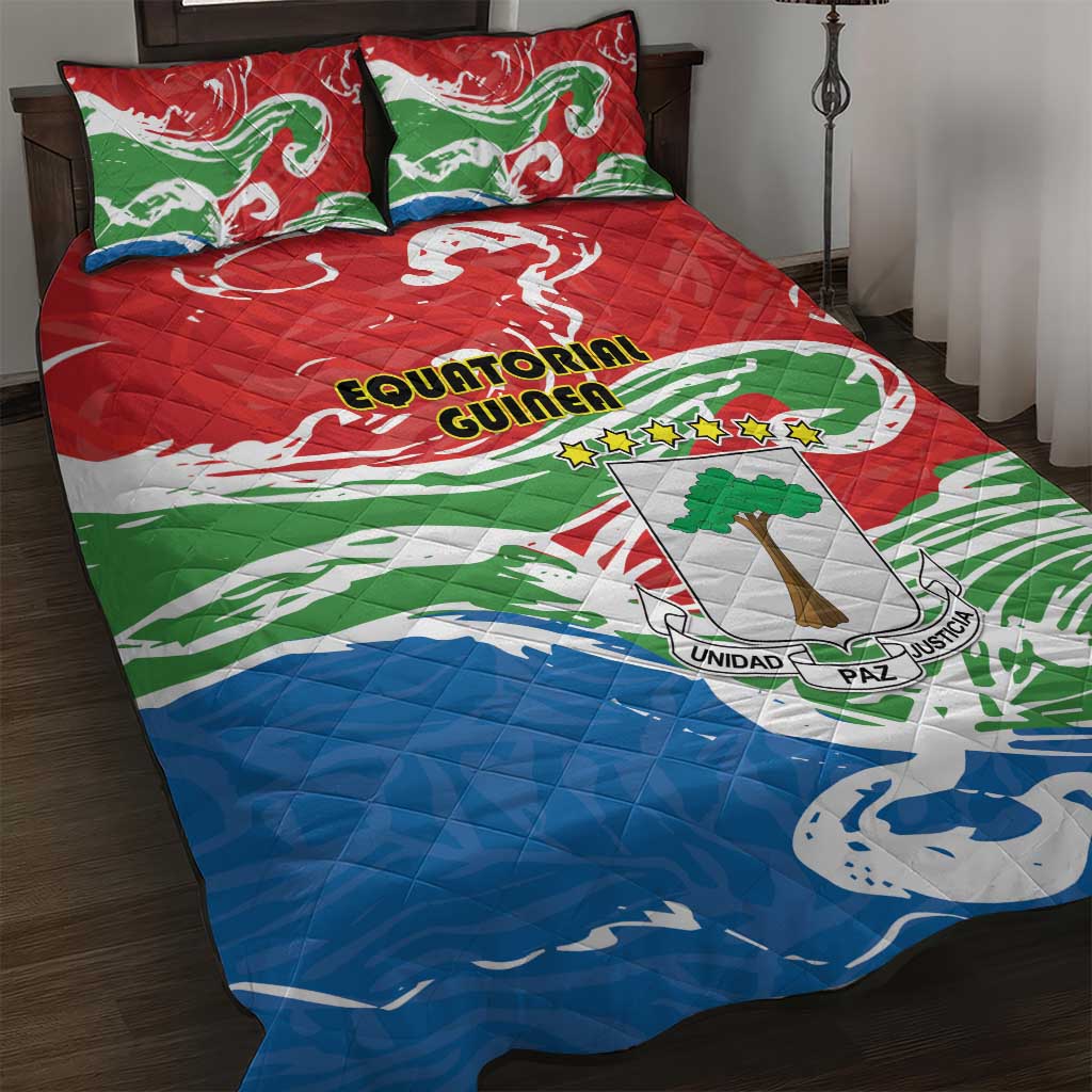 Equatorial Guinea Quilt Bed Set Happy Independence Day - African Pride