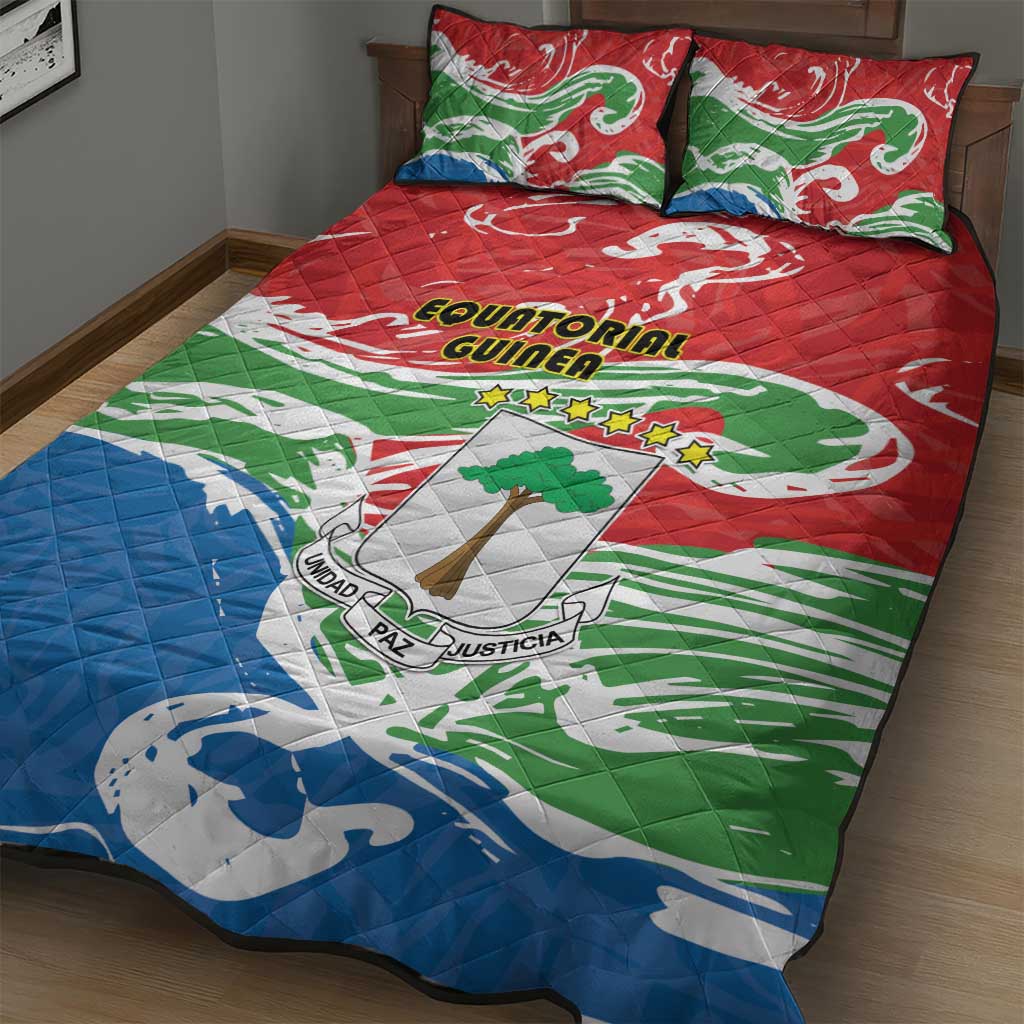 Equatorial Guinea Quilt Bed Set Happy Independence Day - African Pride