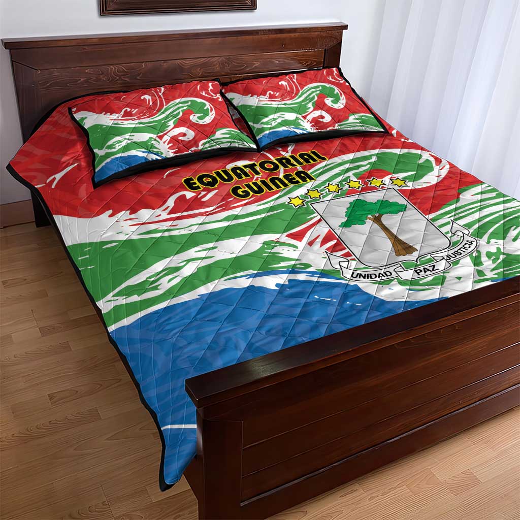 Equatorial Guinea Quilt Bed Set Happy Independence Day - African Pride