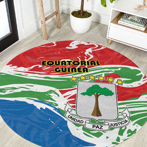 Equatorial Guinea Round Carpet Happy Independence Day - African Pride