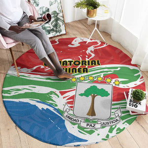 Equatorial Guinea Round Carpet Happy Independence Day - African Pride