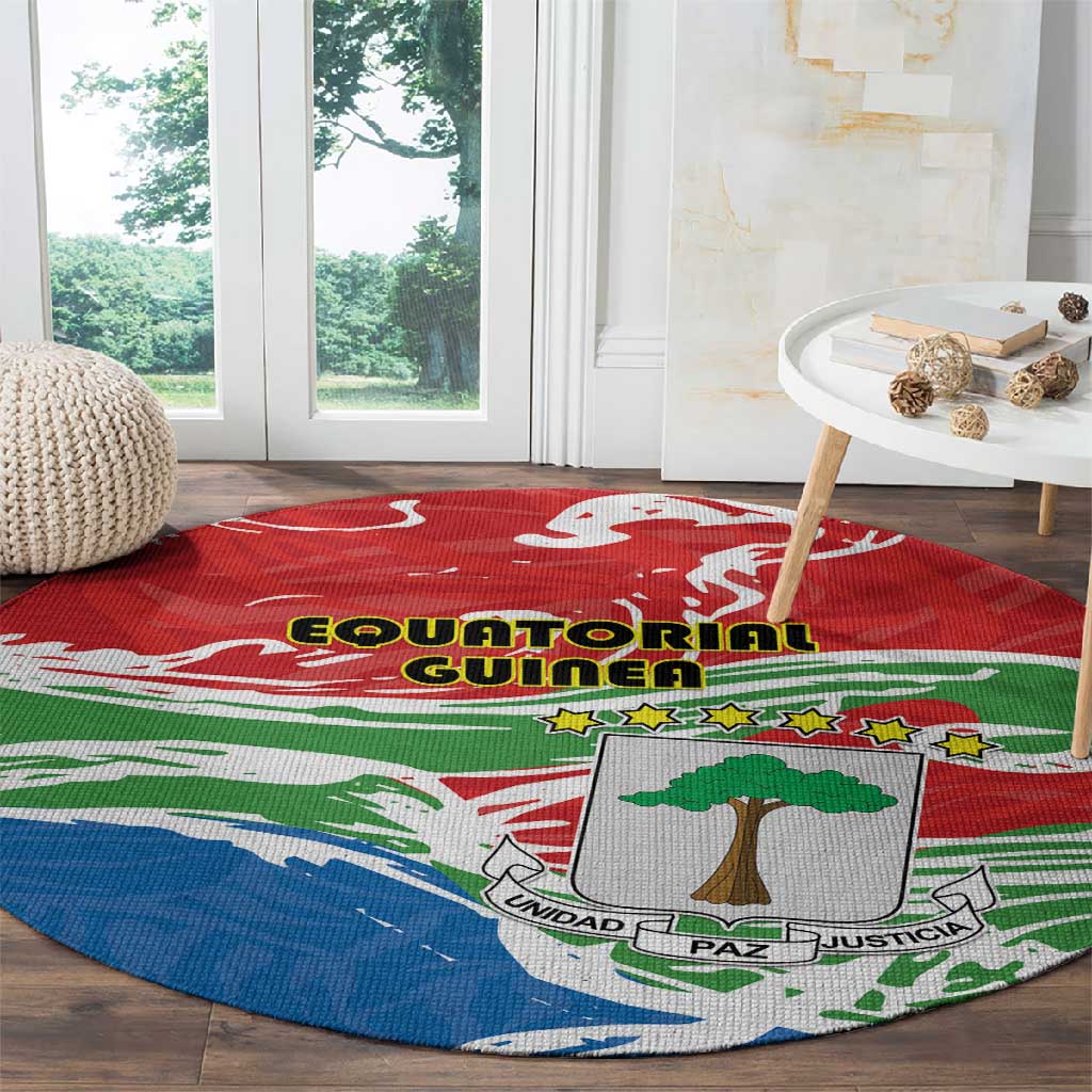 Equatorial Guinea Round Carpet Happy Independence Day - African Pride