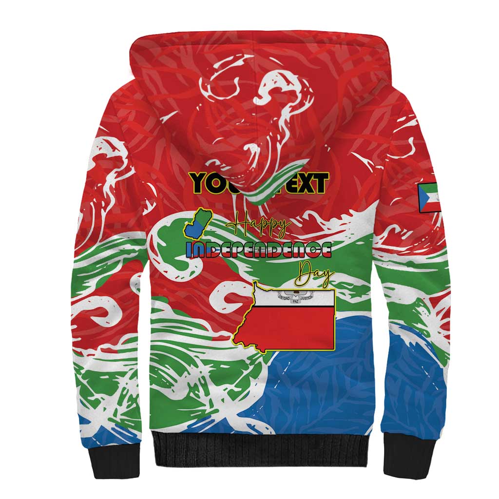 Equatorial Guinea Personalized Sherpa Hoodie Happy Independence Day - African Pride