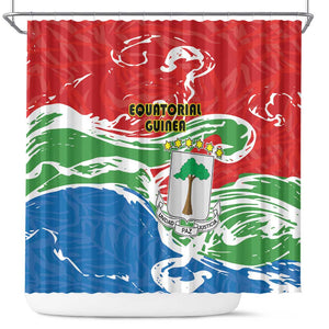 Equatorial Guinea Shower Curtain Happy Independence Day - African Pride