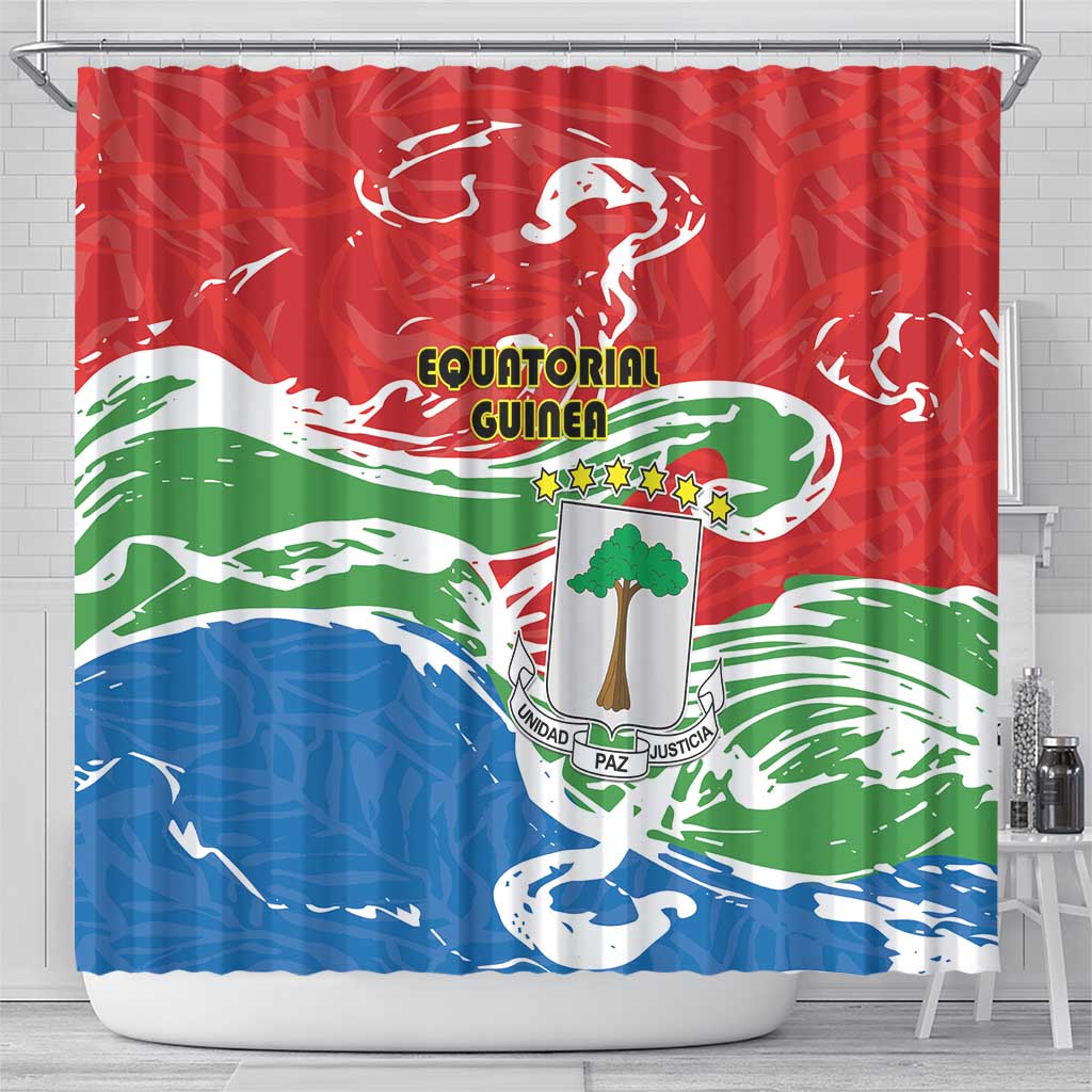 Equatorial Guinea Shower Curtain Happy Independence Day - African Pride
