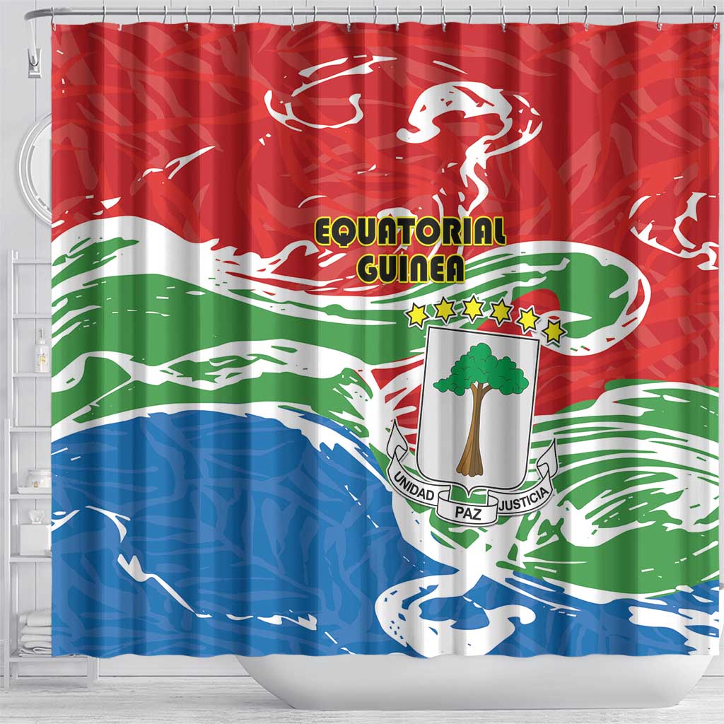 Equatorial Guinea Shower Curtain Happy Independence Day - African Pride