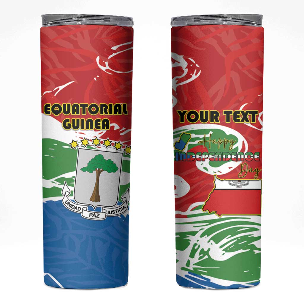 Equatorial Guinea Personalized Skinny Tumbler Happy Independence Day - African Pride