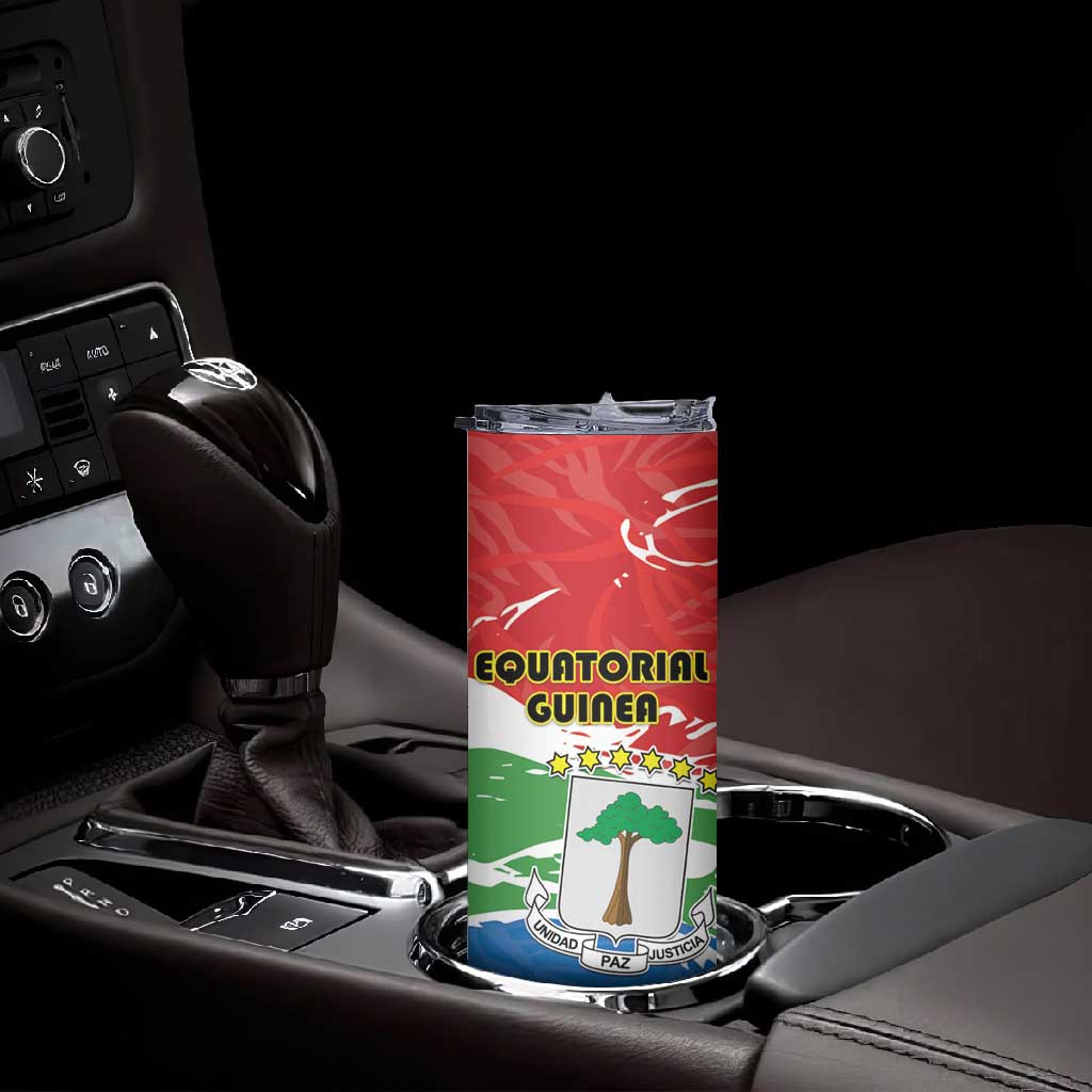 Equatorial Guinea Personalized Skinny Tumbler Happy Independence Day - African Pride