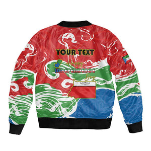 Equatorial Guinea Personalized Sleeve Zip Bomber Jacket Happy Independence Day - African Pride