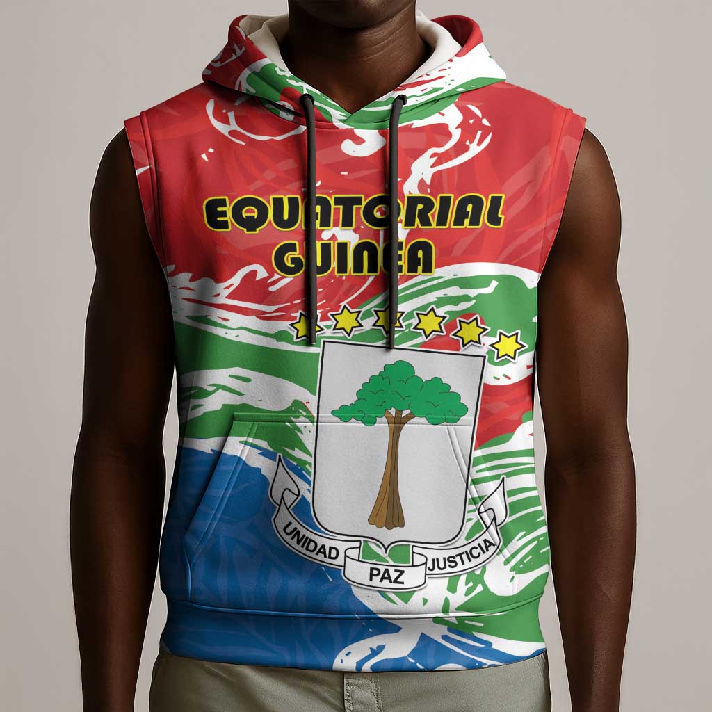 Equatorial Guinea Personalized Sleeveless Hoodie Happy Independence Day - African Pride