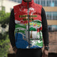 Personalized Equatorial Guinea Independence Day Sleeveless Puffer Jacket Coat Of Arms With Map