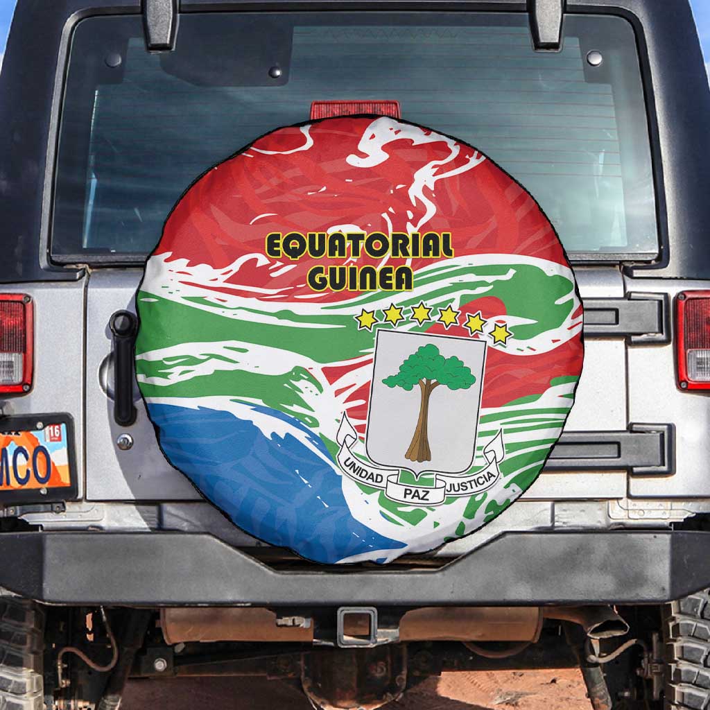 Equatorial Guinea Spare Tire Cover Happy Independence Day - African Pride
