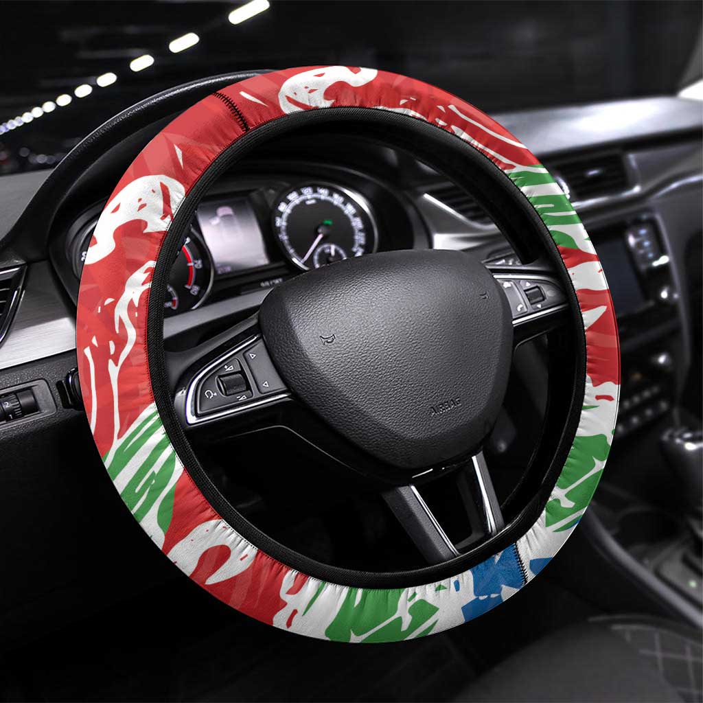 Equatorial Guinea Steering Wheel Cover Happy Independence Day - African Pride