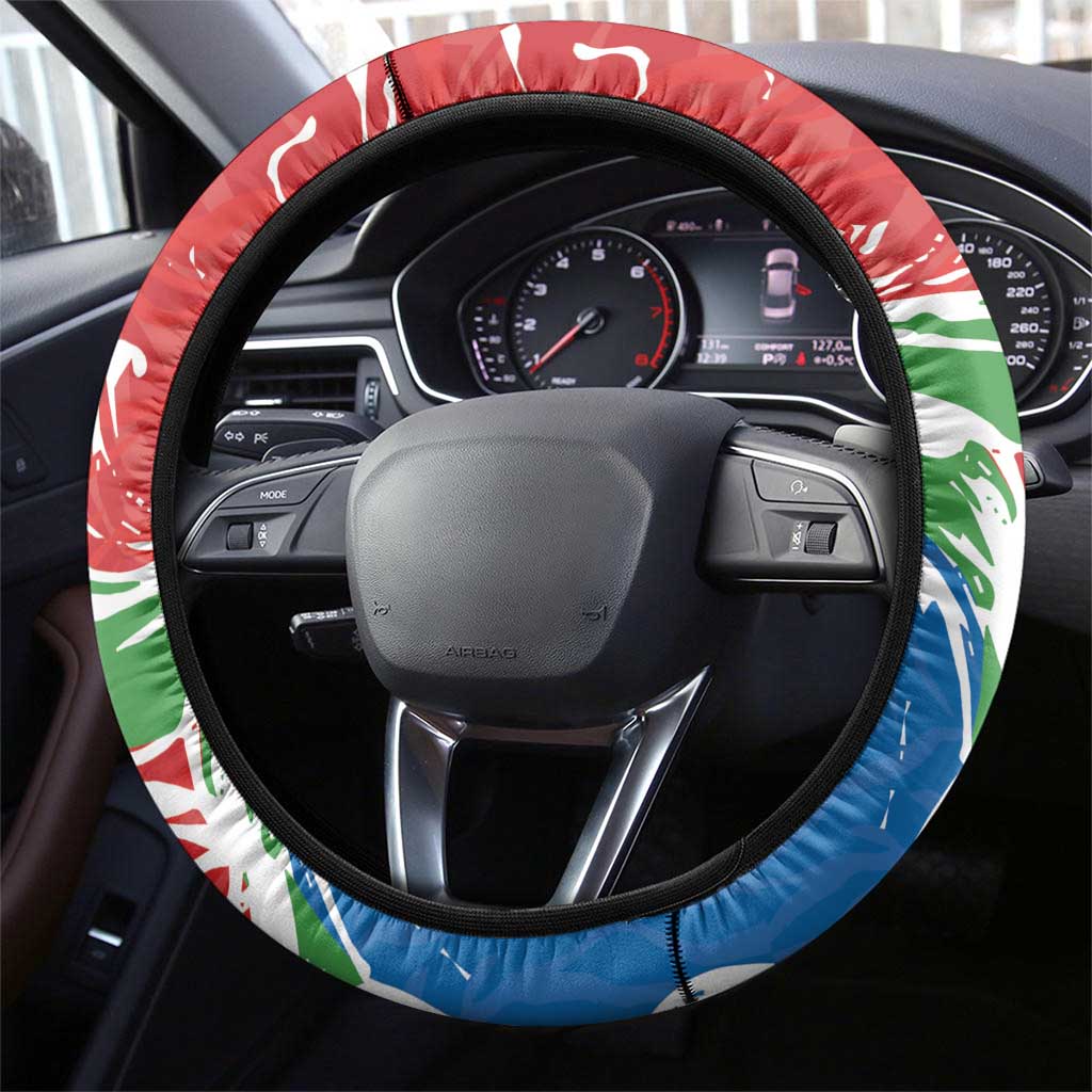 Equatorial Guinea Steering Wheel Cover Happy Independence Day - African Pride
