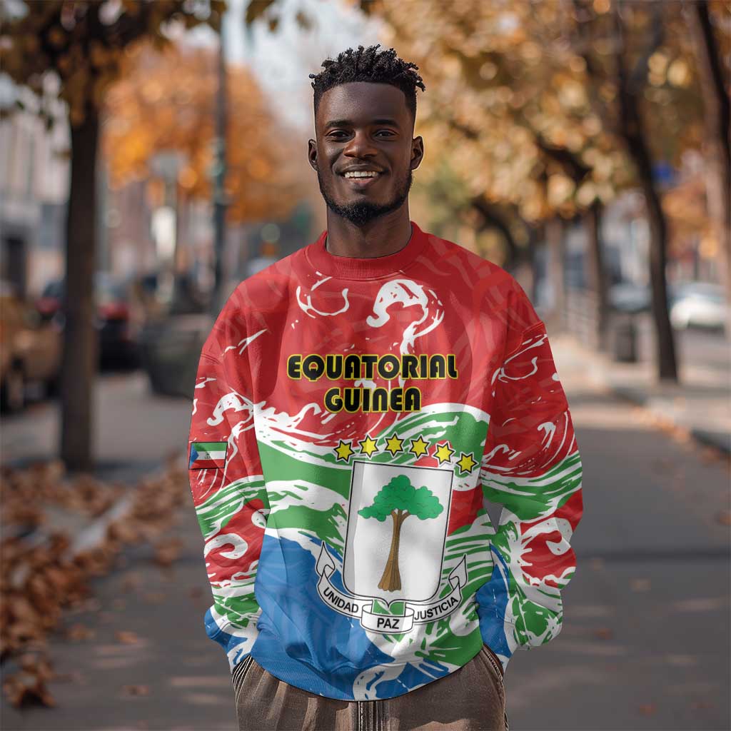 Equatorial Guinea Personalized Sweatshirt Happy Independence Day - African Pride