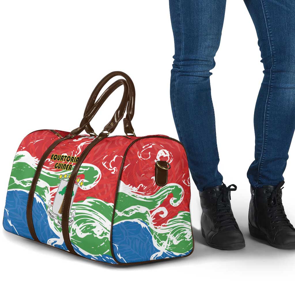Equatorial Guinea Independence Day Travel Bag Coat Of Arms With Map
