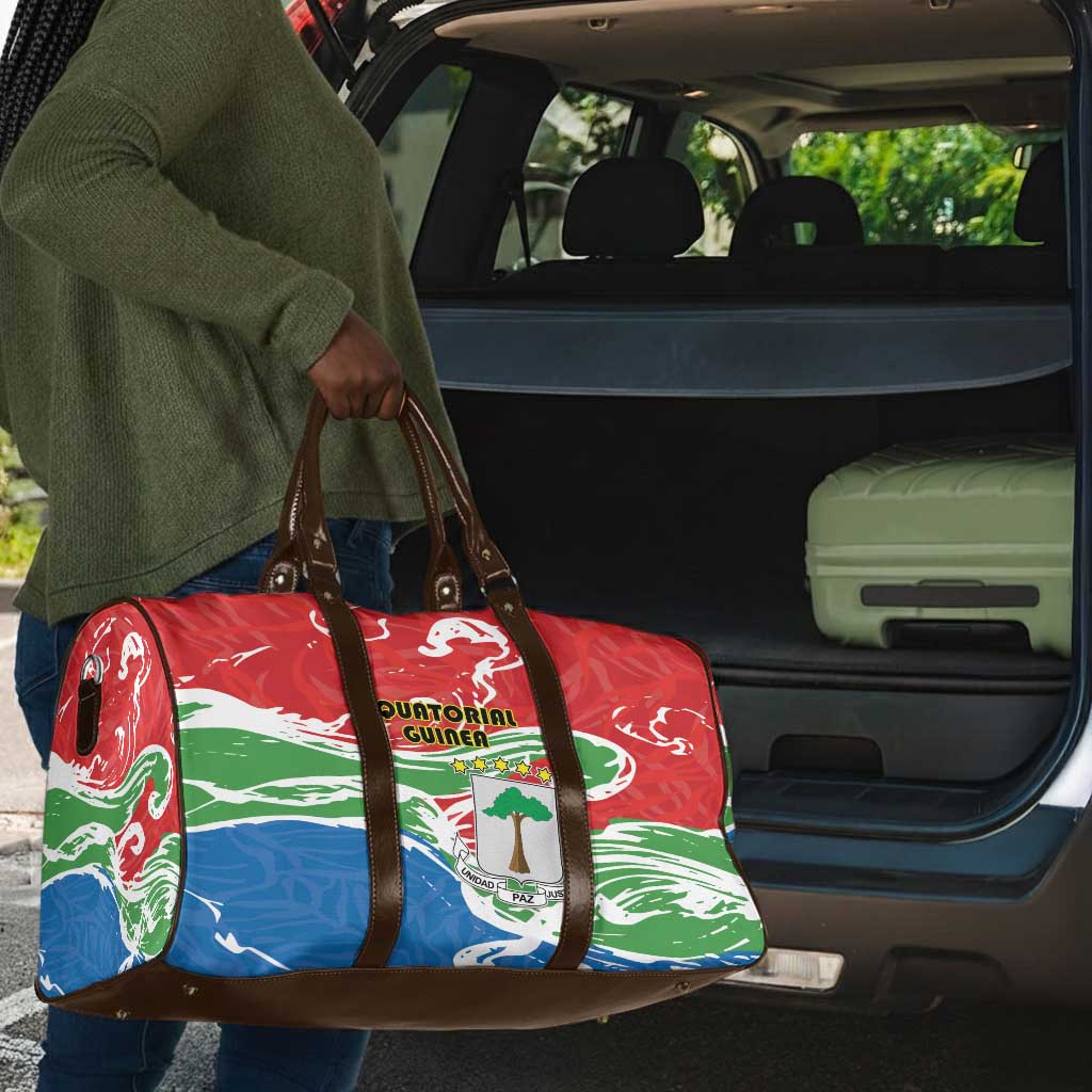 Equatorial Guinea Independence Day Travel Bag Coat Of Arms With Map