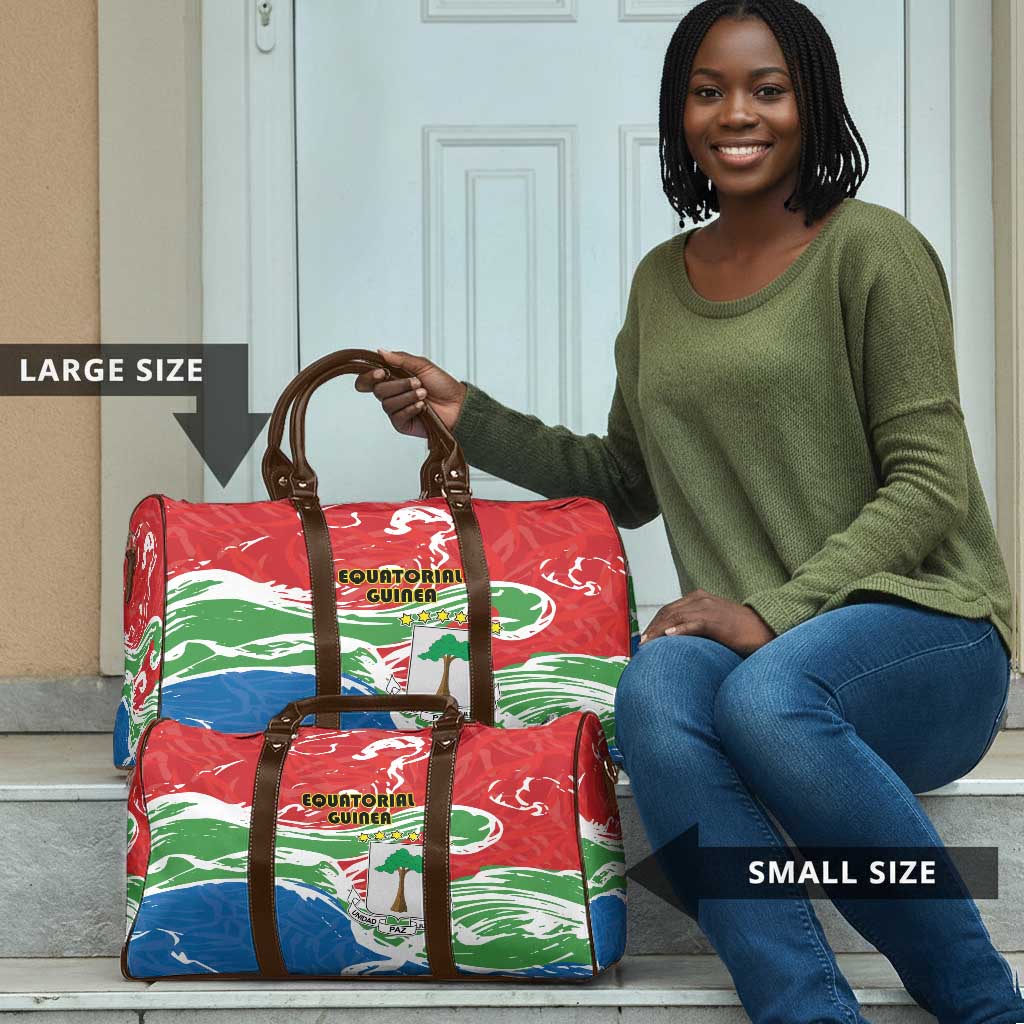 Equatorial Guinea Independence Day Travel Bag Coat Of Arms With Map
