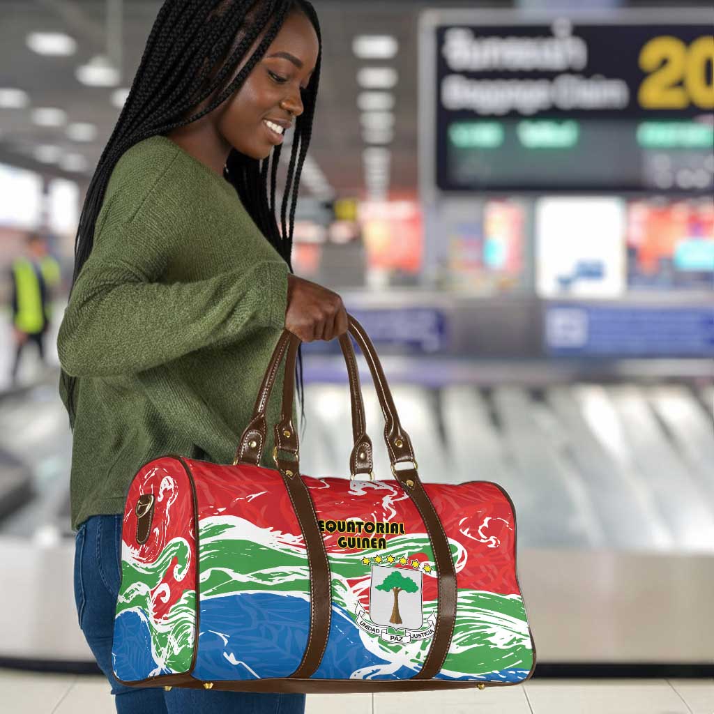 Equatorial Guinea Independence Day Travel Bag Coat Of Arms With Map