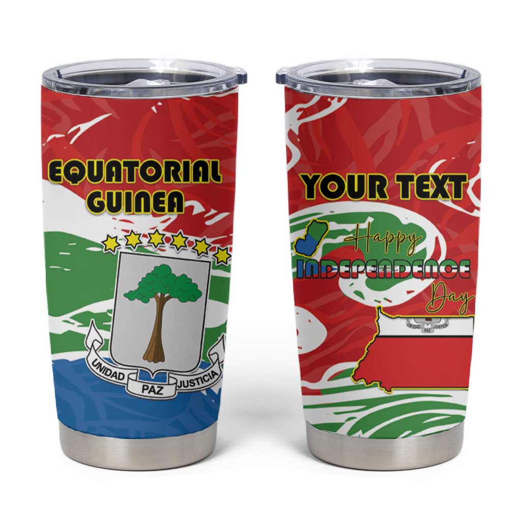 Equatorial Guinea Personalized Tumbler Cup Happy Independence Day - African Pride
