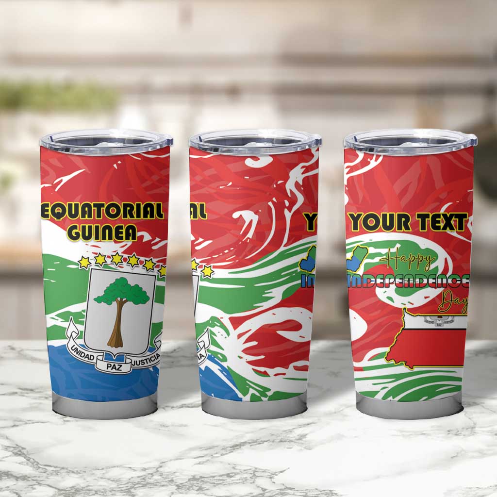 Equatorial Guinea Personalized Tumbler Cup Happy Independence Day - African Pride