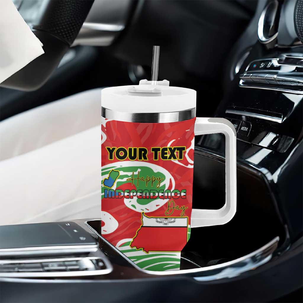 Equatorial Guinea Personalized Tumbler With Handle Happy Independence Day - African Pride