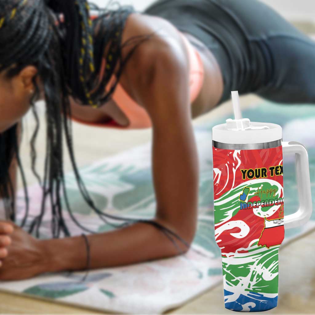 Equatorial Guinea Personalized Tumbler With Handle Happy Independence Day - African Pride