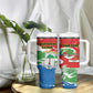 Equatorial Guinea Personalized Tumbler With Handle Happy Independence Day - African Pride